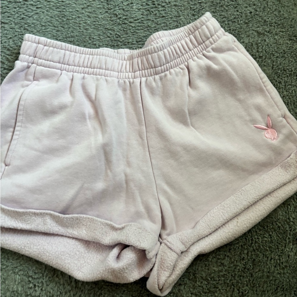 PLAYBOY Light Pink Athletic Shorts - Picture 3 of 4